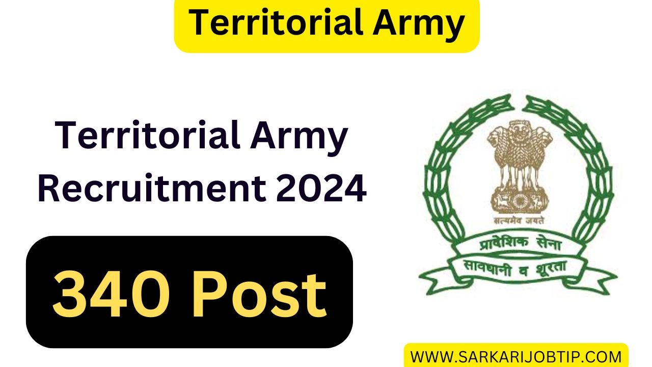 Territorial Army Recruitment 2024 Apply For 340 Soldier General Duty, Clerk Posts